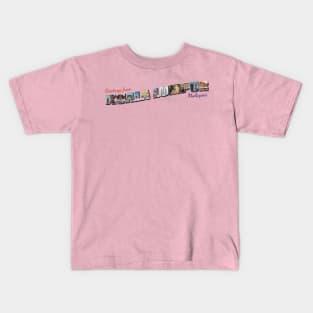 Greetings from Kuala Lumpur in Malaysia Vintage style retro souvenir Kids T-Shirt